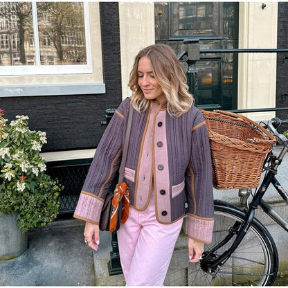 Veste de femme transition confortable avec détail à boutons