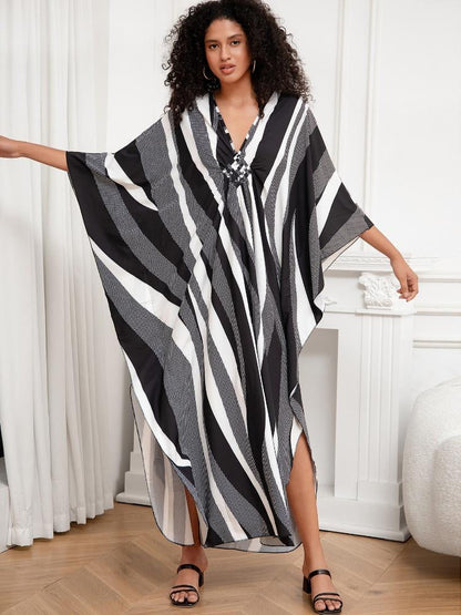 Robe longue fluide en microfibre aérienne
