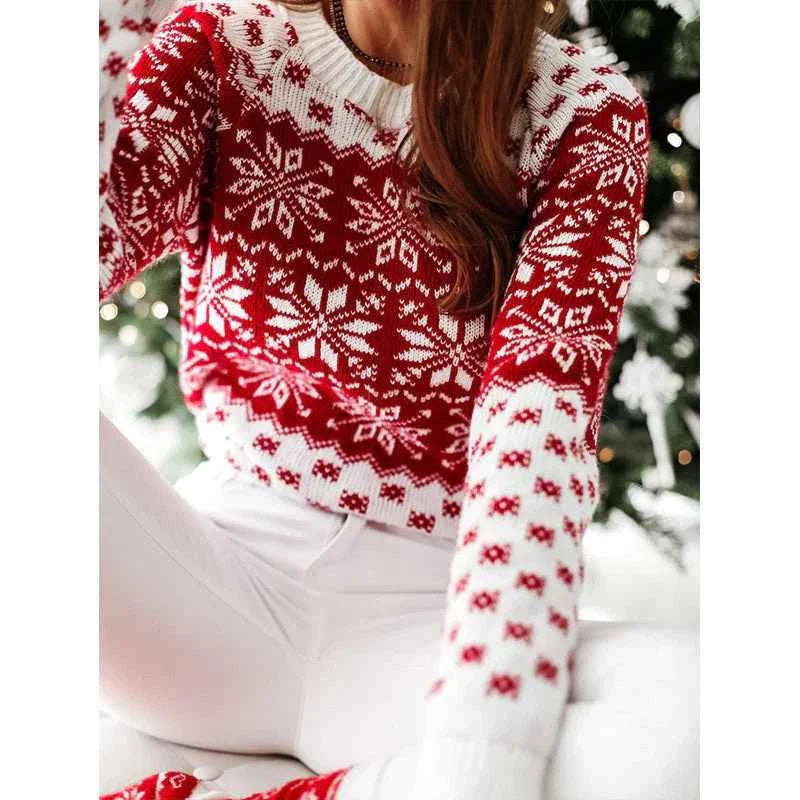 Pull tricoté festif pour femme