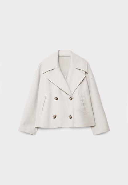 Manteau court classique intemporel pour femmes