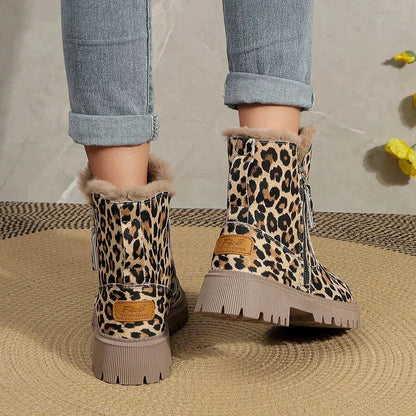 Bottes chevilles à imprimé léopard chic pour tenues tendance