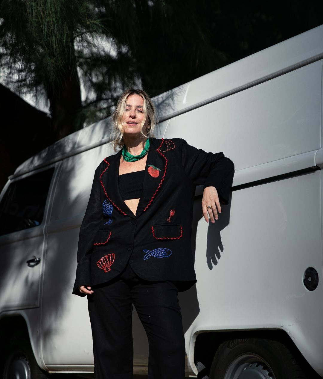 Blazer imprimé homard chic pour un style côtier