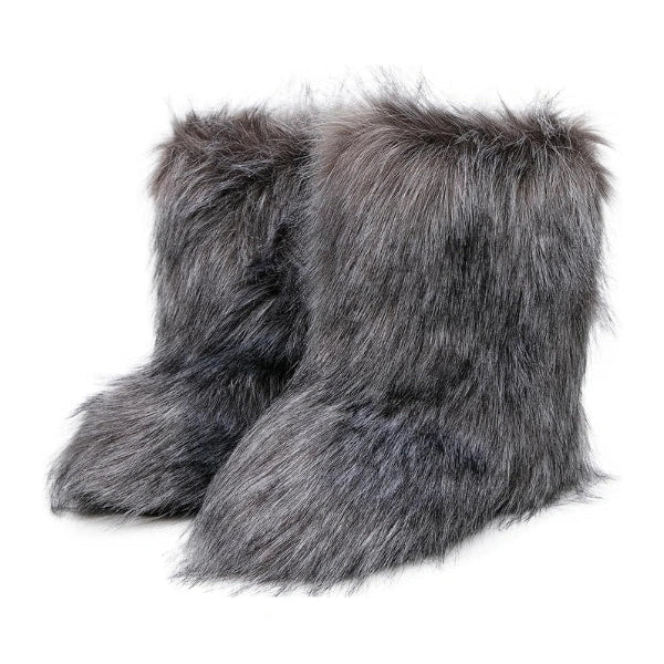 Bottes Rétro Y2K Fluffées Givrées