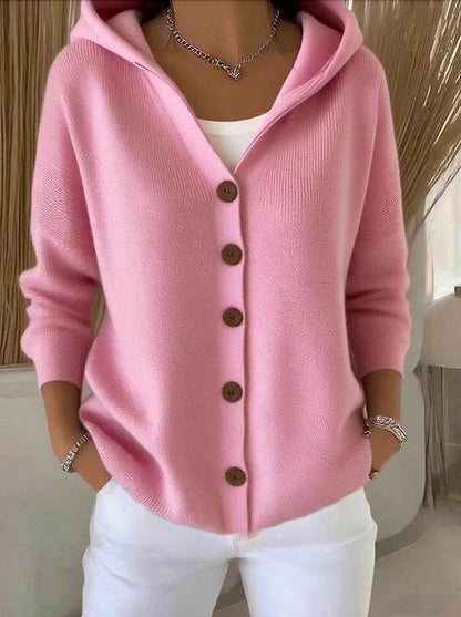 Cardigan à manches longues en coton confortable pour femme