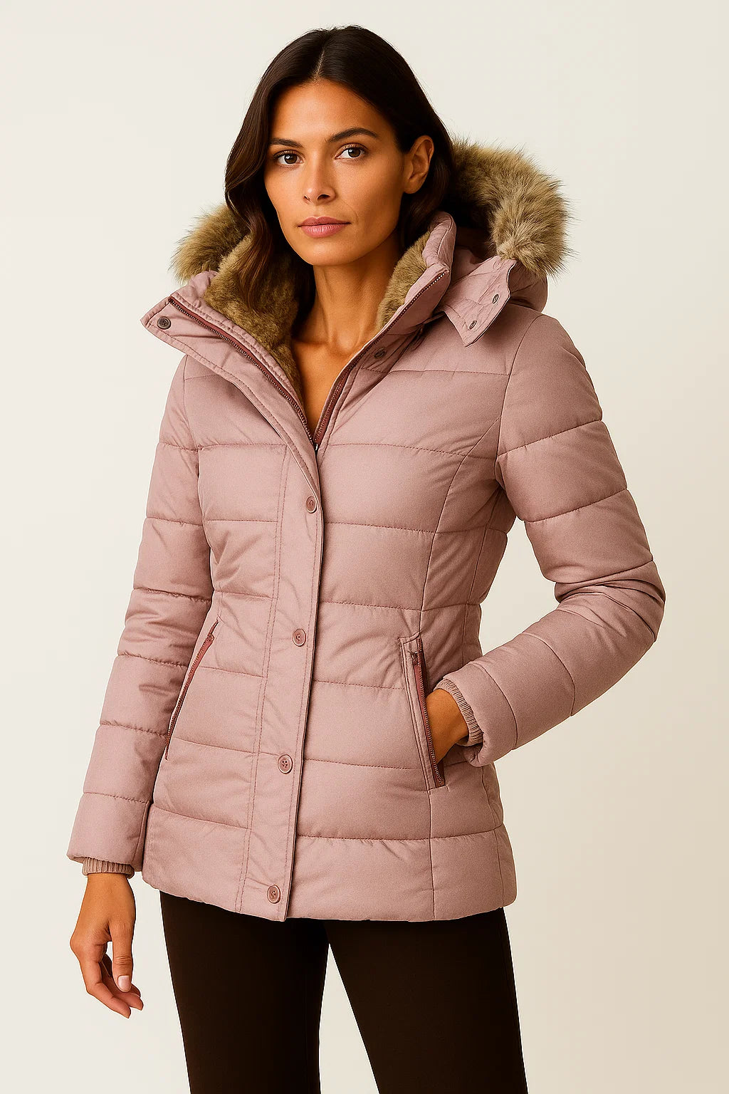 Manteau long d'hiver élégant pour une chaleur chic