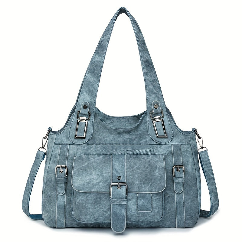 Sac Cabas Vintage en Cuir Synthétique pour Femmes