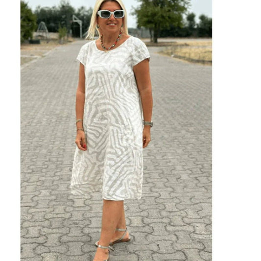Robe Midi Élégante de Printemps avec Silhouette Flottante