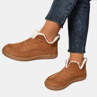 Bottes d'hiver doublées chaudes et confortables avec semelle antidérapante