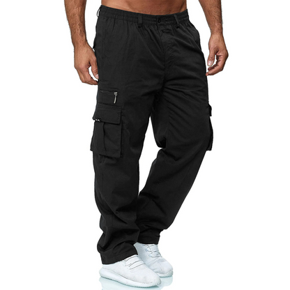 Pantalon Cargo Droit Homme avec Poches Multiples