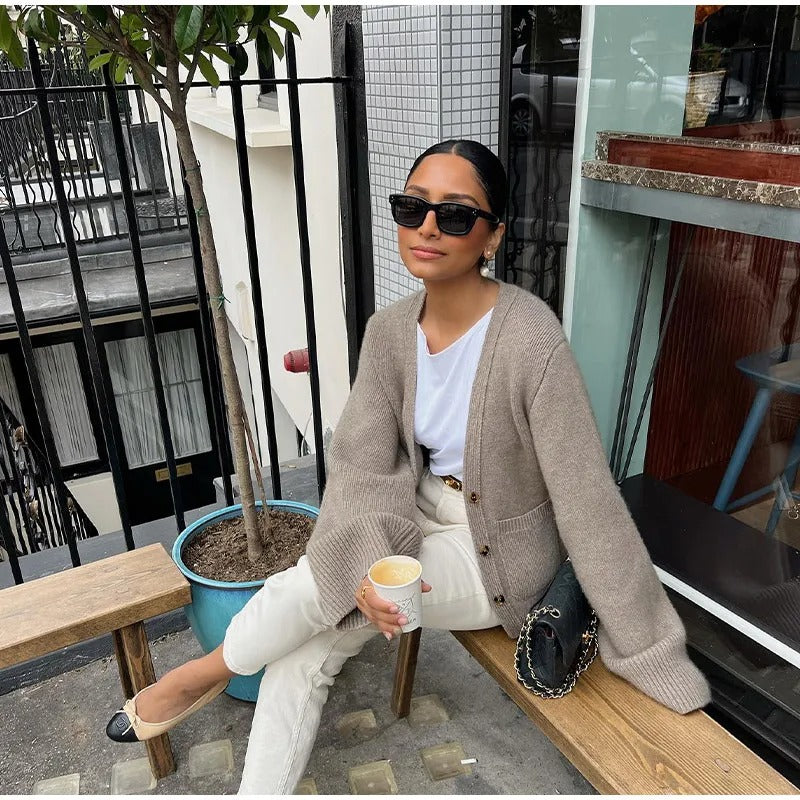 Veste en tricot classique et confortable pour femmes