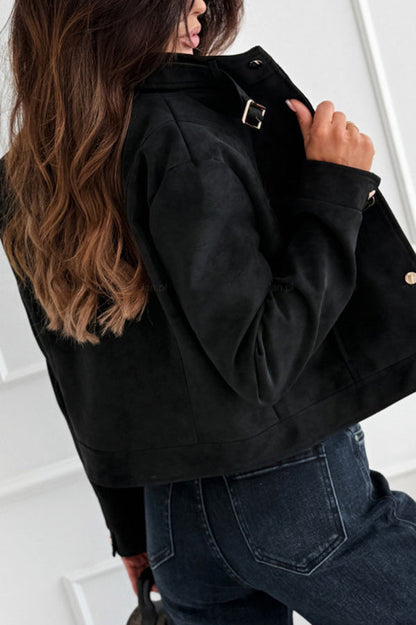 Veste décontractée chic à manches longues avec boutons