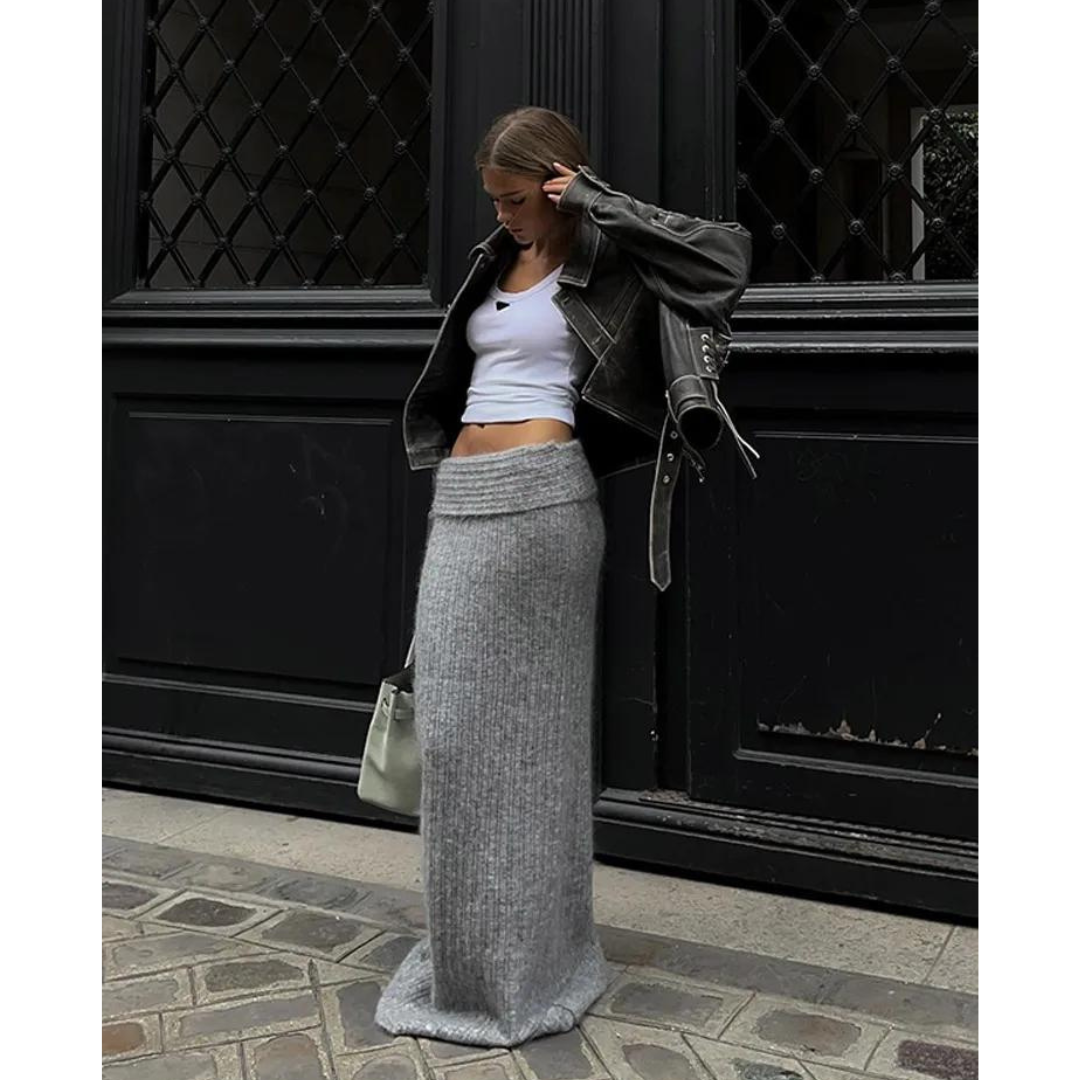 Veste de motard classique en cuir noir