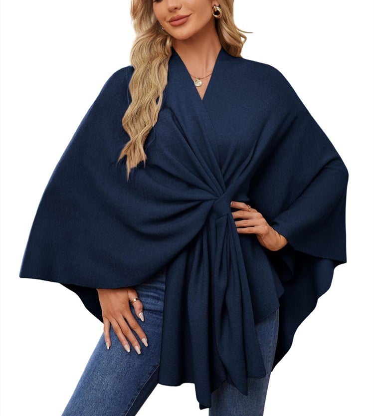Châle Poncho Doux et Élégant pour Couches Confortables et Chics