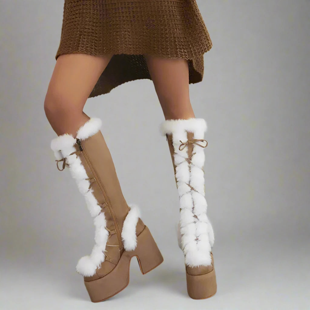 Bottes à plateforme épaisses et confortables pour un style hivernal