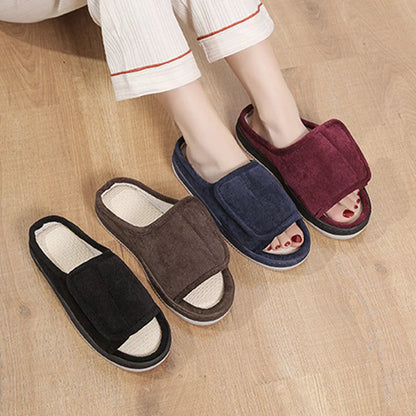 Chaussons confortables en mousse à mémoire de forme pour soulagement de la douleur et confort toute la journée