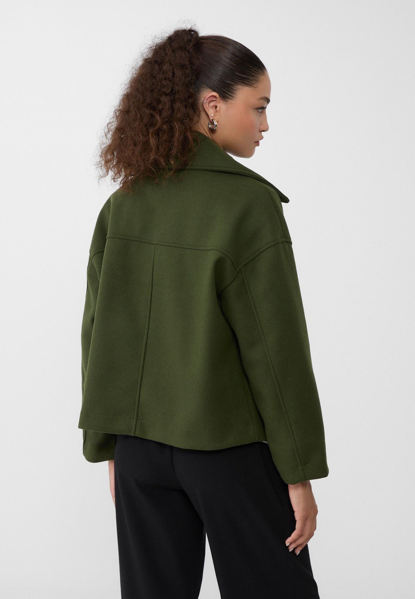 Manteau court classique intemporel pour femmes