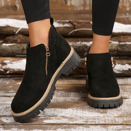 Bottes Cheville en Cuir Classiques et Chic pour Femmes