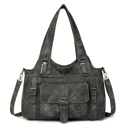 Sac Cabas Vintage en Cuir Synthétique pour Femmes