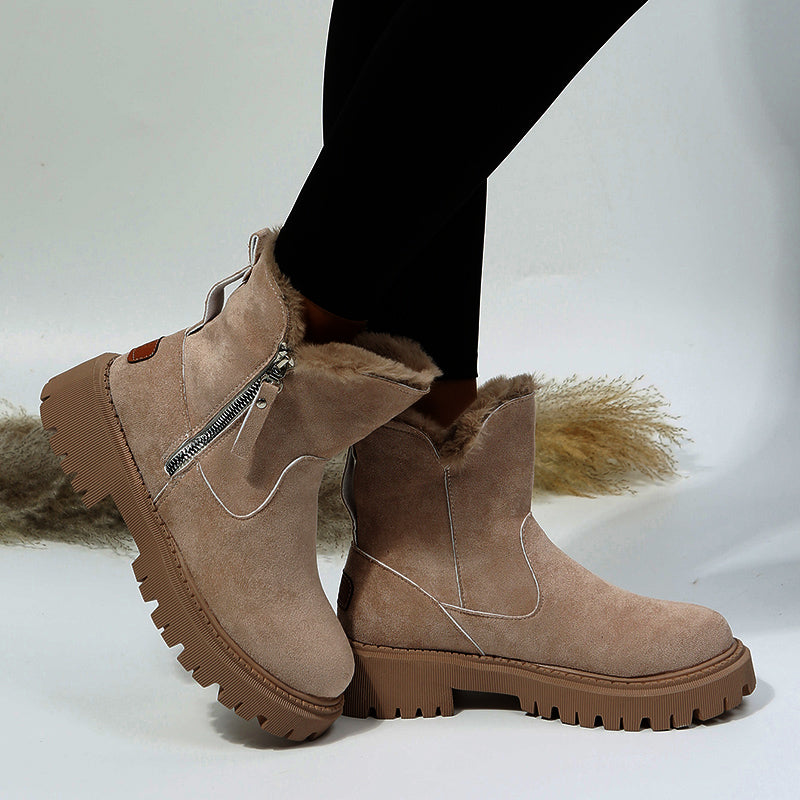 Bottes d'hiver confortables en suède