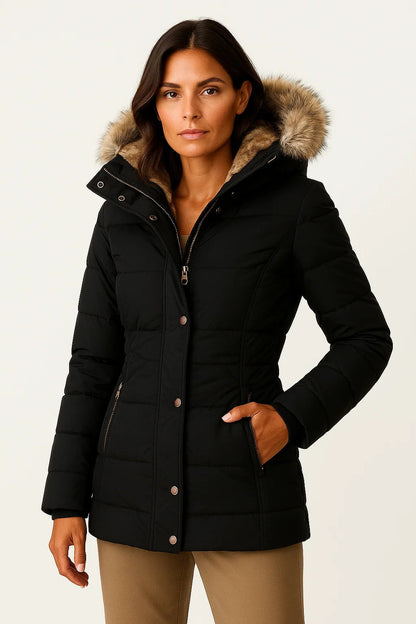 Manteau long d'hiver élégant pour une chaleur chic