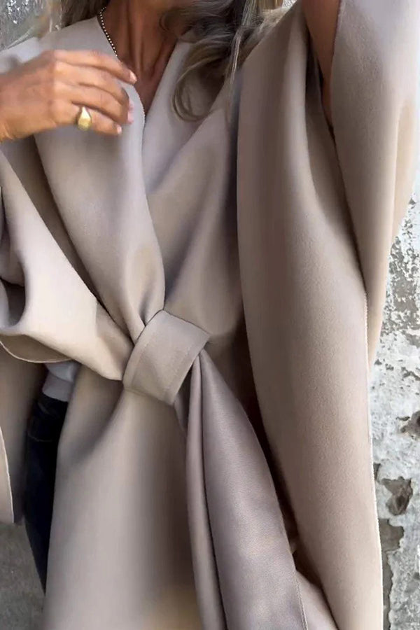 Cape veste châle à col en V ample confortable