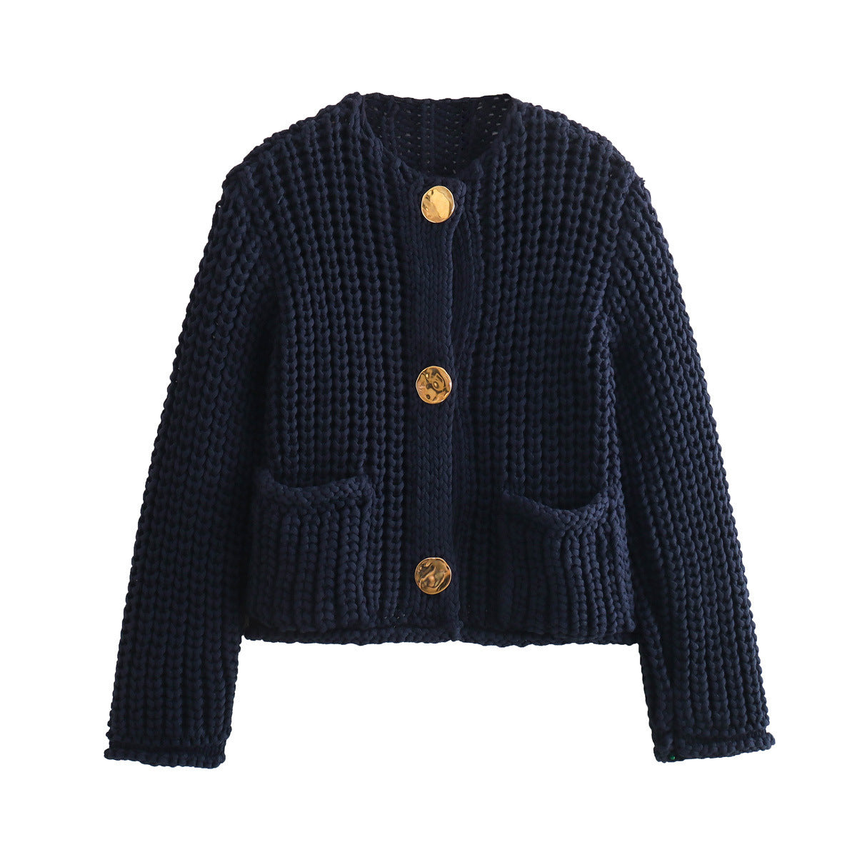 Cardigan boutonné confortable et chic pour femmes avec poches