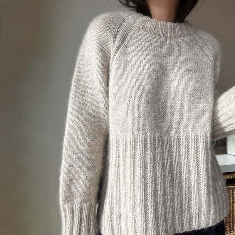 Pull Détendu Blanc Léger et Aéré Femmes