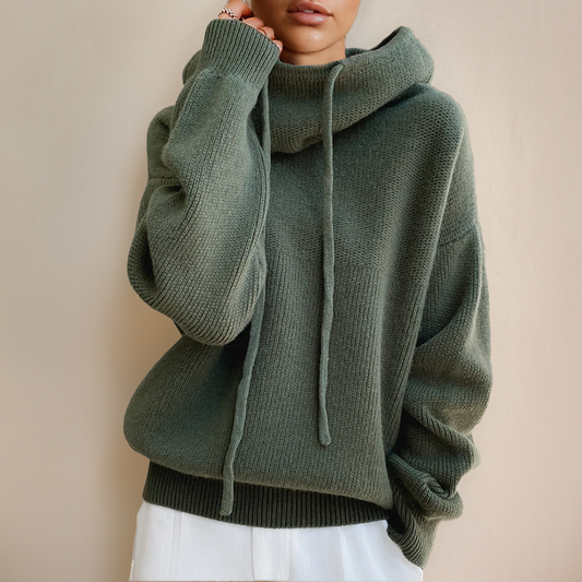Pull à capuche en maille confortable pour un style décontracté