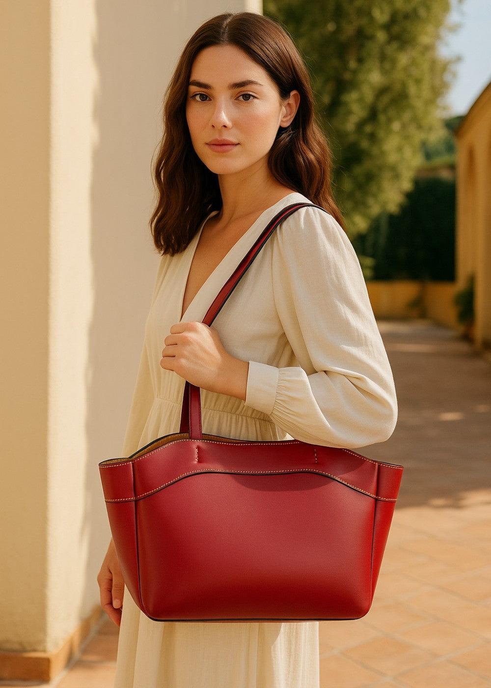 Sac fourre-tout en cuir classique