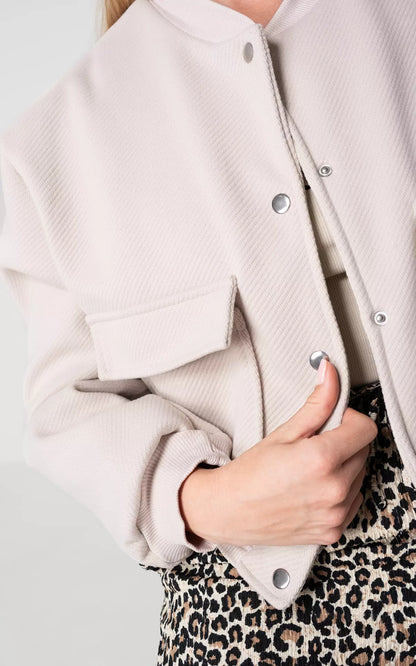 Veste Bomber Satinée Décontractée Luxe Femme