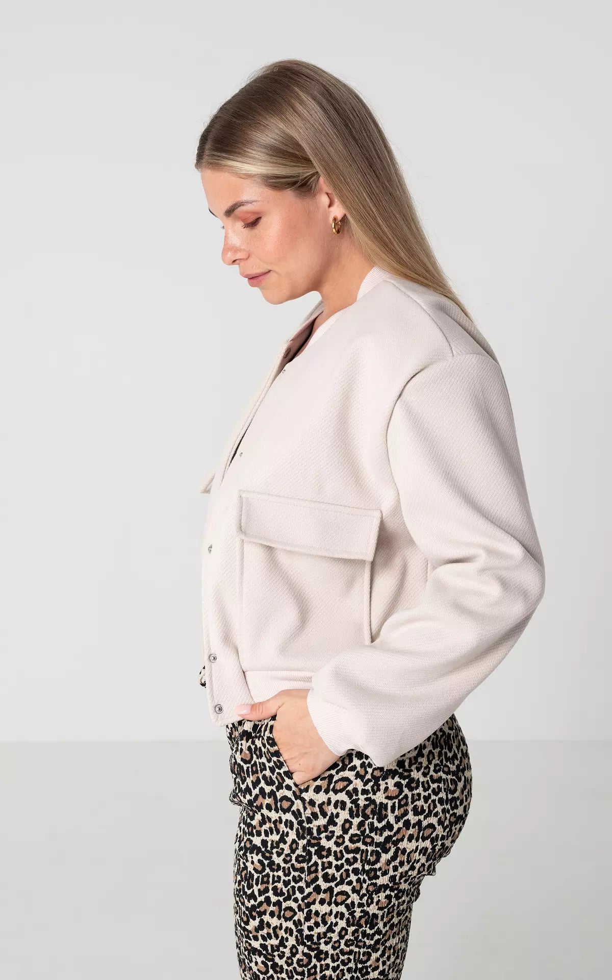 Veste Bomber Satinée Décontractée Luxe Femme