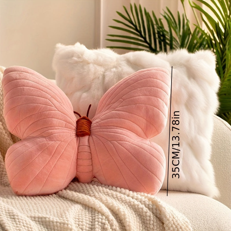 1pc Coussin décoratif moderne en forme de papillon brodé