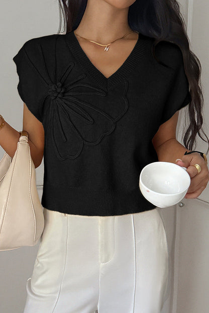 Gilet en maille décontracté à col en V confortable