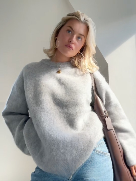 Pull en maille de mohair doux et confortable