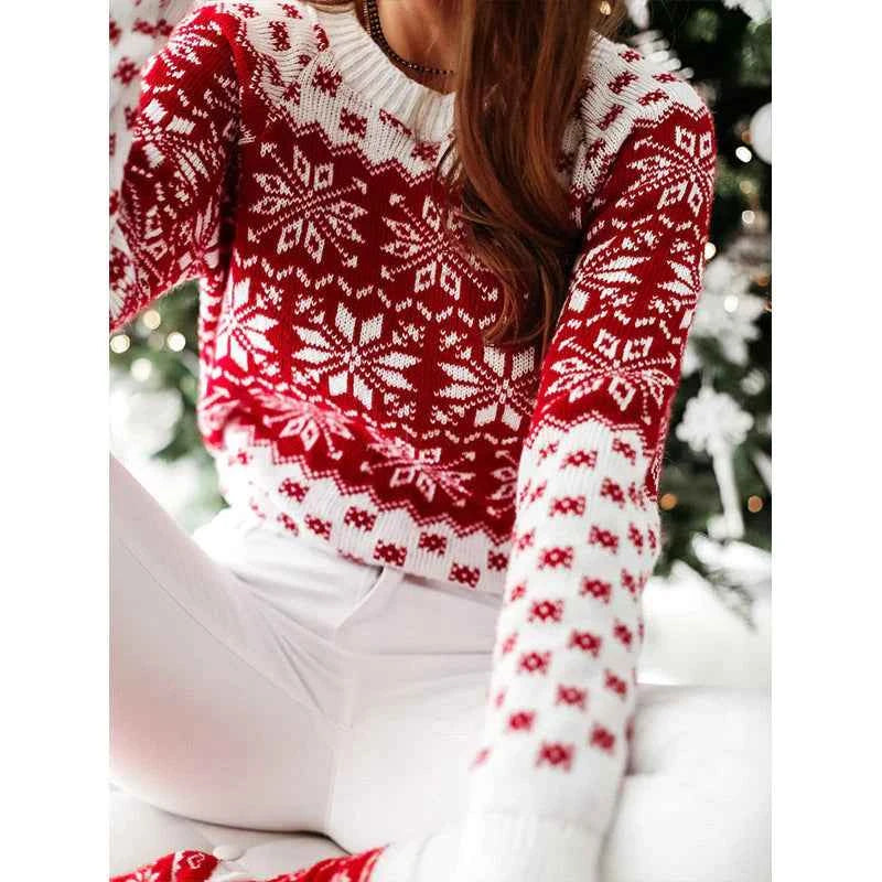Pull tricoté festif pour femme