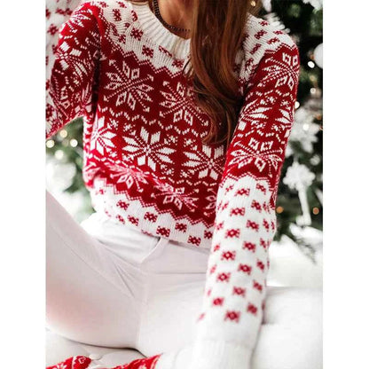 Pull tricoté festif pour femme