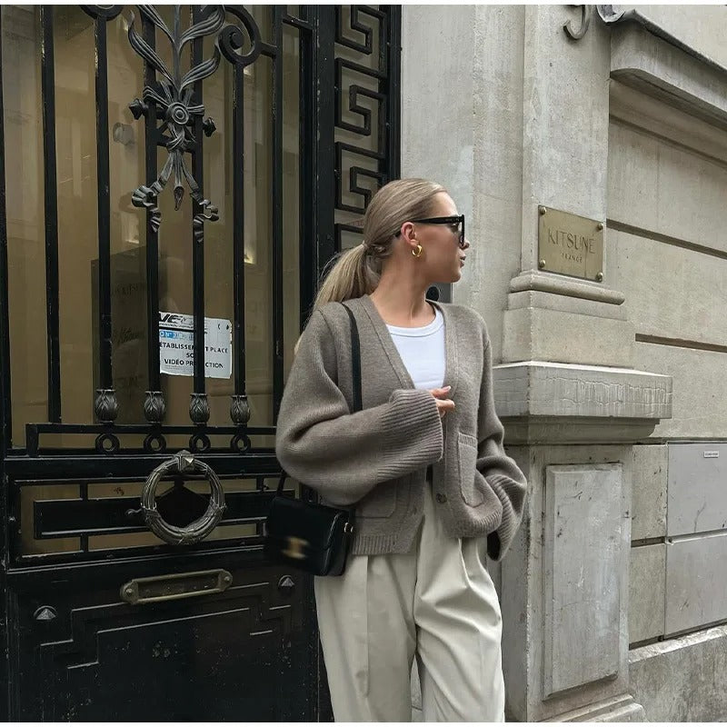 Veste en tricot classique et confortable pour femmes