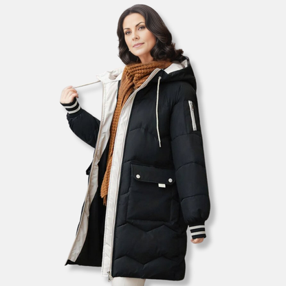 Parka d'hiver à capuche confortable pour femmes