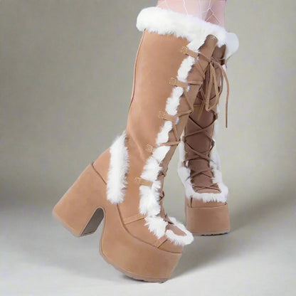 Bottes à plateforme épaisses et confortables pour un style hivernal