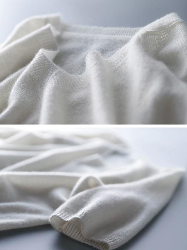 Pull en cachemire doux de luxe col en V pour femmes