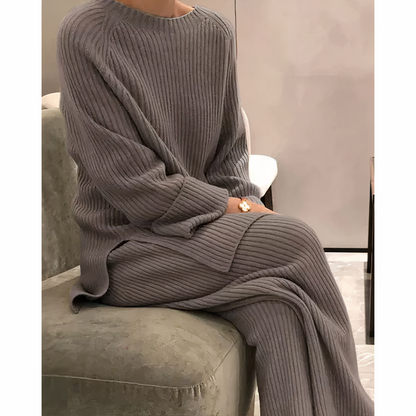Ensemble Décontracté Confortable Pull Et Pantalon Maxi Femme