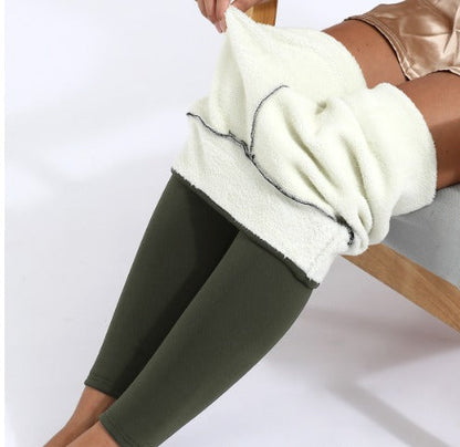 Leggings en laine polaire de qualité supérieure femmes