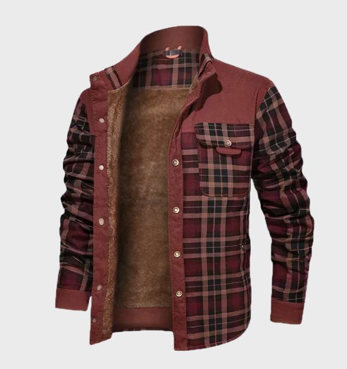 Veste en Flanelle Doublée Polaire pour Hommes