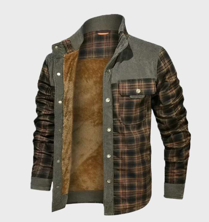 Veste en Flanelle Doublée Polaire pour Hommes