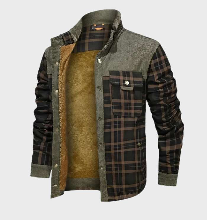 Veste en Flanelle Doublée Polaire pour Hommes