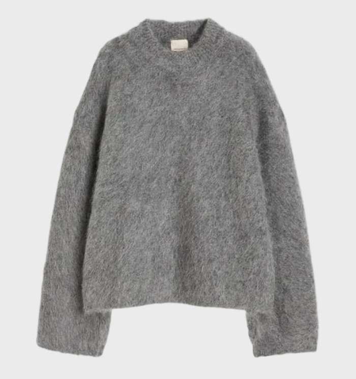 Pull en mohair à col rond confortable pour femmes