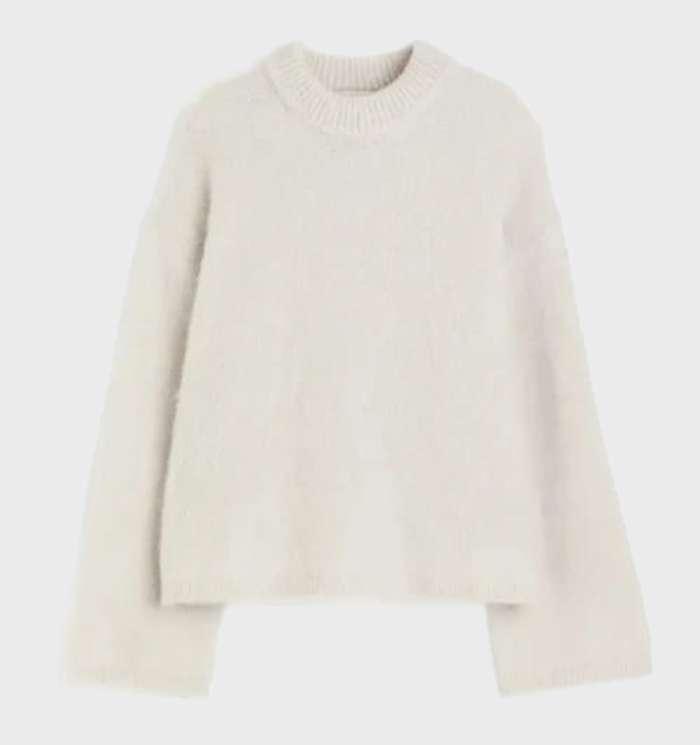 Pull en mohair à col rond confortable pour femmes