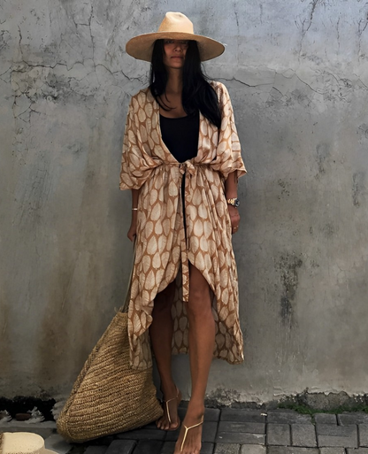 Robe Kimono Style Bohème Élégante Femme