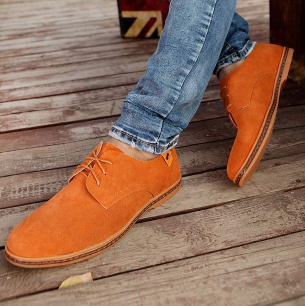 Chaussures en Daim à Lacets Élégantes pour Homme