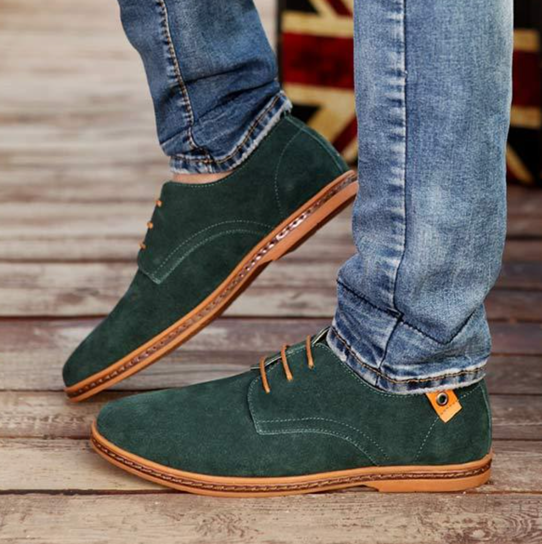 Chaussures en Daim à Lacets Élégantes pour Homme